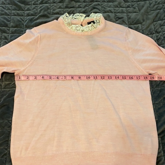J. Crew Tippi sweater with lace collar size M - Picture 9 of 12